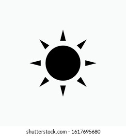 Sun Icon. Summer, Sunshine. Bright Symbol. Applied for Design, Presentation, Website or Apps Elements - Vector.