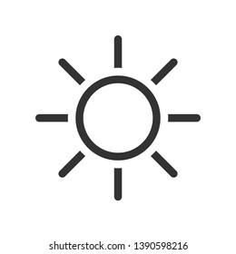 Sun Icon. Summer or Sunshine Element Illustration As A Simple Vector Sign & Trendy Symbol for Design and Weather Websites, Holiday,Presentation or Mobile Application.
