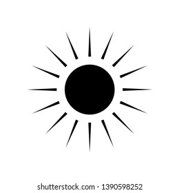 Sun Icon. Summer or Sunshine Element Illustration As A Simple Vector Sign & Trendy Symbol for Design and Weather Websites, Holiday,Presentation or Mobile Application.