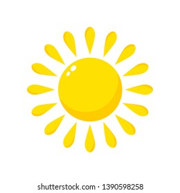 Sun Icon. Summer or Sunshine Element Illustration As A Simple Vector Sign & Trendy Symbol for Design and Weather Websites, Holiday,Presentation or Mobile Application.