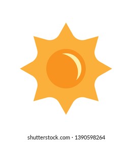 Sun Icon. Summer or Sunshine Element Illustration As A Simple Vector Sign & Trendy Symbol for Design and Weather Websites, Holiday,Presentation or Mobile Application.