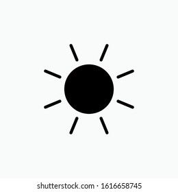 Sun Icon. Summer or Sunshine Element Illustration As A Simple Vector Sign & Trendy Symbol for Design and Weather Websites, Holiday,Presentation or Mobile Application.