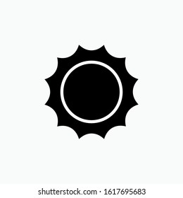 Sun Icon. Summer or Sunshine Element Illustration As A Simple Vector Sign & Trendy Symbol for Design and Weather Websites, Holiday,Presentation or Apps Elements.