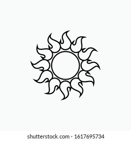 Sun Icon. Summer or Sunshine Element Illustration As A Simple Vector Sign & Trendy Symbol for Design and Weather Websites, Holiday,Presentation or Apps Elements.