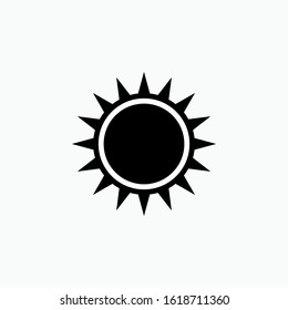 Sun Icon. Summer or Sunshine Element Illustration As A Simple Vector Sign & Trendy Symbol for Design and Weather Websites, Holiday,Presentation or Apps Elements
