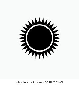 Sun Icon. Summer or Sunshine Element Illustration As A Simple Vector Sign & Trendy Symbol for Design and Weather Websites, Holiday,Presentation or Apps Elements