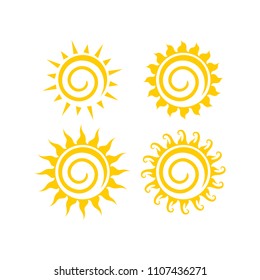 sun icon, summer symbol