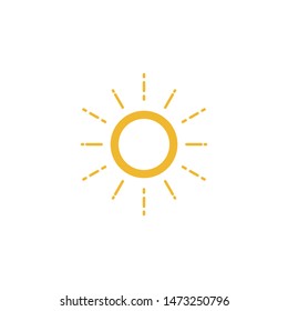 sun icon summer symbol logo template