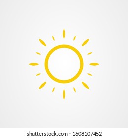 Sun icon. summer symbol vector illustration.