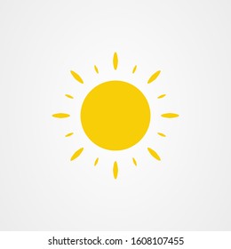 Sun icon. summer symbol vector illustration.