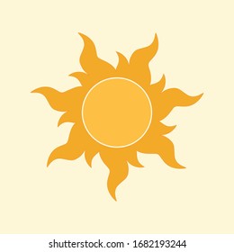 Icono de Sun. Ilustración vectorial de símbolo de verano.