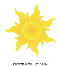 Sun icon. Summer symbol vector illustration.