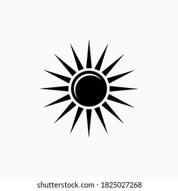 Sonnensymbol. Sommersymbol - Vorlage für Vektorgrafiken-Logo.