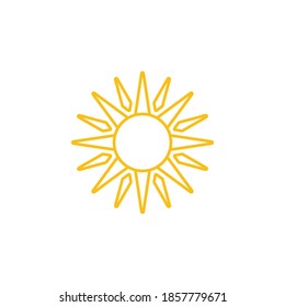 Sun-Symbol. Sommersymbol, Vektorgrafik