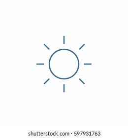 Sun icon. Summer vector