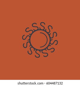 Sun icon. Summer vector