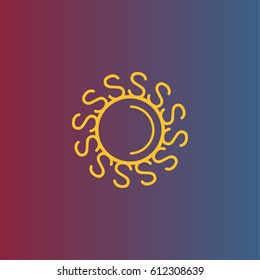 Sun icon. Summer vector