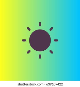 Sun icon. Summer vector