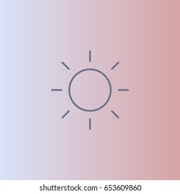 Sun icon. Summer vector