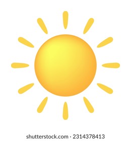 Sun icon, Summer, Vector illustration.