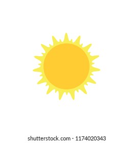 Sun icon, summer sun weather symbol, vector illustration.