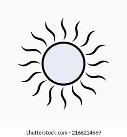 Sun Icon. Sunlight Symbol - Vector.