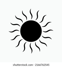 Sun Icon. Sunlight Symbol - Vector.