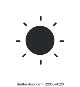 sun icon, sunny vector, simple illustration