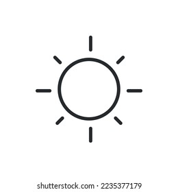 sun icon, sunny vector, simple illustration