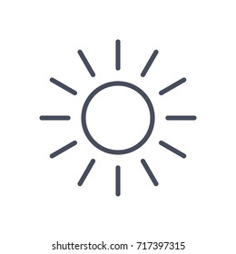 Sun Icon Sunny Weather Concept Forecast Climate Vector Illustration