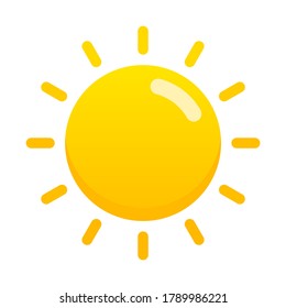 Sun-Symbol. Sonniges Wetter, Vektorgrafik. Wettervektordesign für Vorhersage.