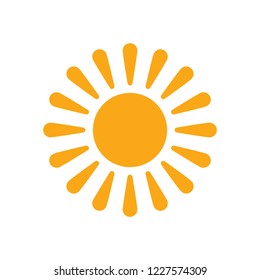 sun icon, sunshine sun art vector, summer weather design, sunny forecast weather