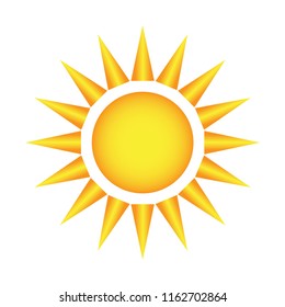 sun icon, sunshine sun brust style design vector template, weather forecast icon, sun vector seasons sunny weather, sunny weather icon illustration