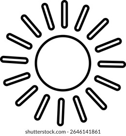 Sun icon, sunshine and solar glow sunrise or sunset. Decorative circle full and half sun and sunlight. Hot solar energy for tan. Vector sun light sign isolated on transparent background