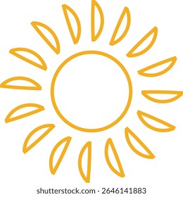 Sun icon, sunshine and solar glow sunrise or sunset. Decorative circle full and half sun and sunlight. Hot solar energy for tan. Vector sun light sign isolated on transparent background