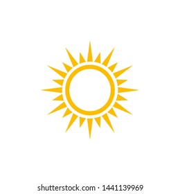 Sun icon, sunshine icon symbol vector