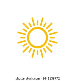 Sun icon, sunshine icon symbol vector