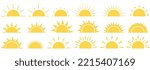 Sun icon. Sunshine icon. Vector illustration. Eps 10.