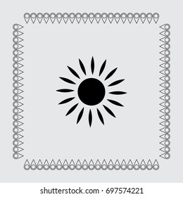Sun icon, sunshine vector illustration