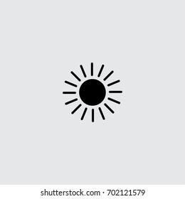 Sun icon, sunshine vector illustration