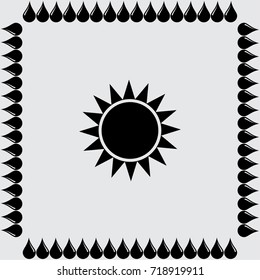 Sun icon, sunshine vector illustration