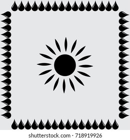 Sun icon, sunshine vector illustration