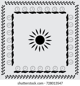 Sun icon, sunshine vector illustration