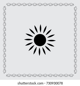 Sun icon, sunshine vector illustration