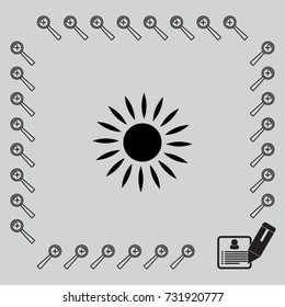 Sun icon, sunshine vector illustration
