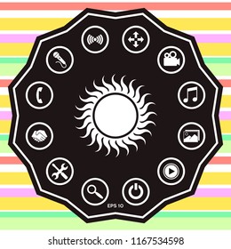 Sun icon symbol