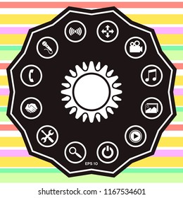 Sun icon symbol