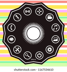 Sun icon symbol