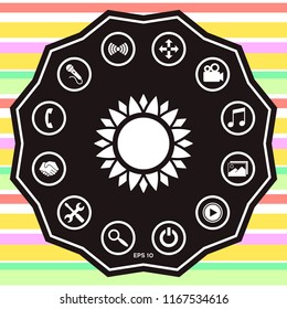 Sun icon symbol