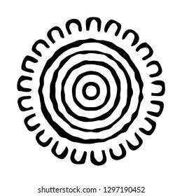 Sun icon. Sun symbol for design. Vector and illustration print.